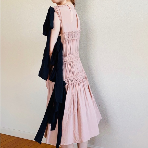 No. 21 Frilled Design Pink and Black Dress SZ 42 - Picture 5 of 11